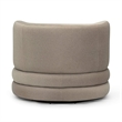 Astor Taupe Faux Mohair Swivel Hotel Lounge Chair