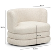 Astor Cream Heavy Boucle Swivel Hotel Lounge Chair