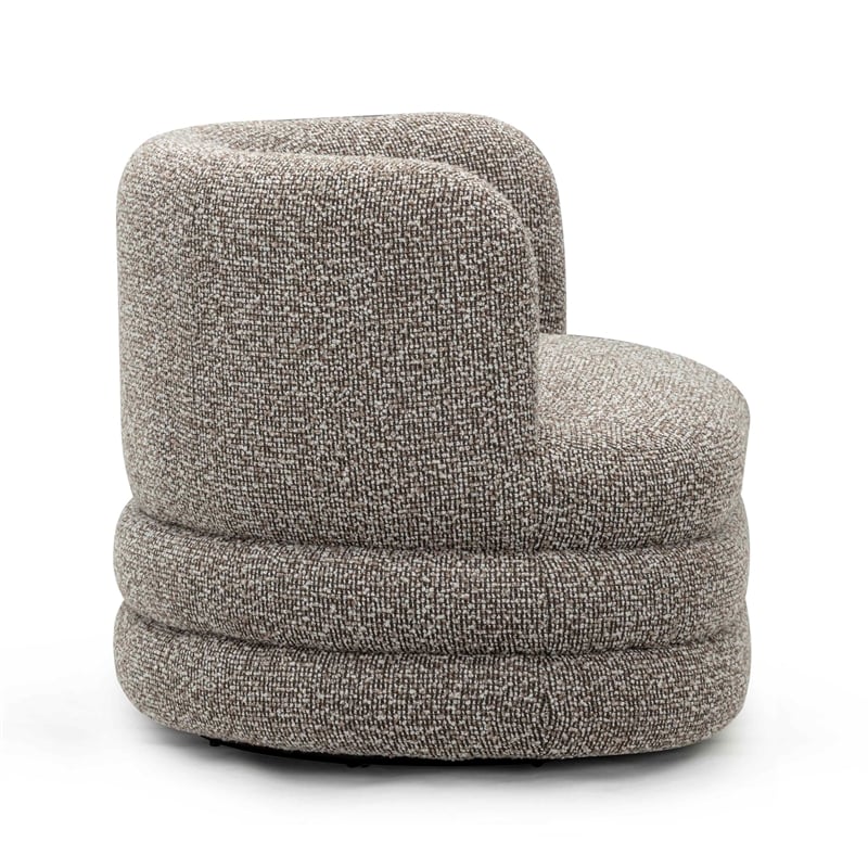 Astor Heathered Grey Boucle Swivel Hotel Lounge Chair
