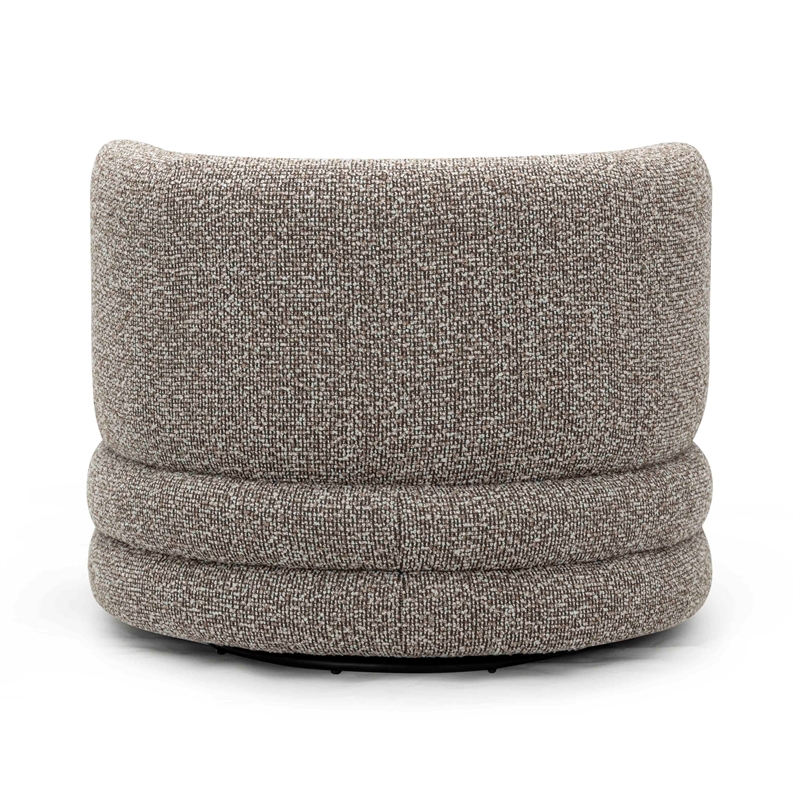 Astor Heathered Grey Boucle Swivel Hotel Lounge Chair