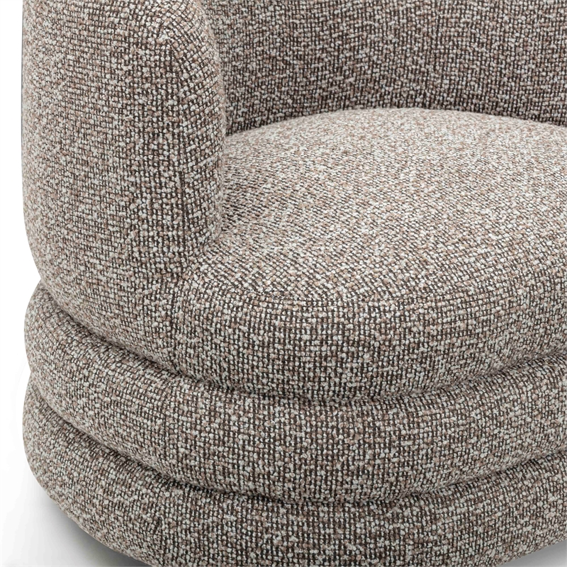 Astor Heathered Grey Boucle Swivel Hotel Lounge Chair