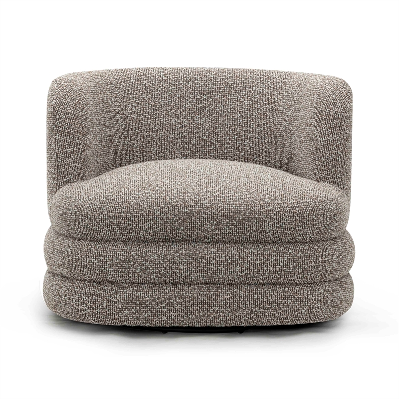 Astor Heathered Grey Boucle Swivel Hotel Lounge Chair