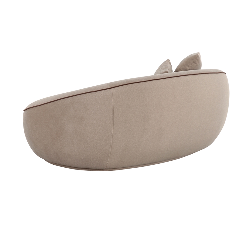 Jenny Taupe Faux Mohair Loveseat