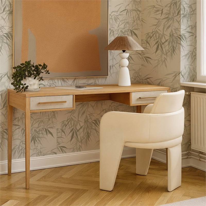 Hera Natural Washed Executive Desk