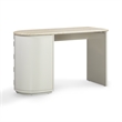 Marlene Cream Faux Travertine Desk