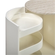 Marlene Cream Faux Travertine Desk