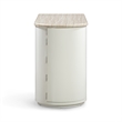 Marlene Cream Faux Travertine Desk