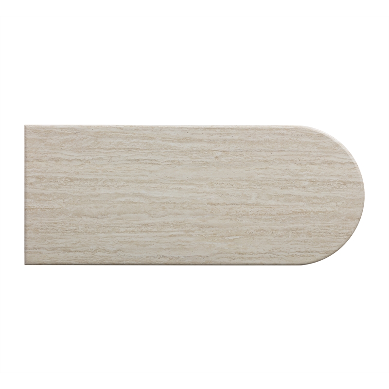 Marlene Cream Faux Travertine Desk