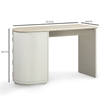 Marlene Cream Faux Travertine Desk