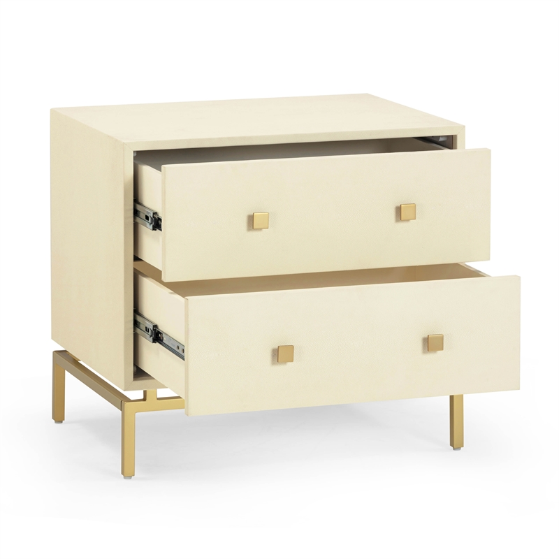 Pesce Cream Shagreen Nightstand