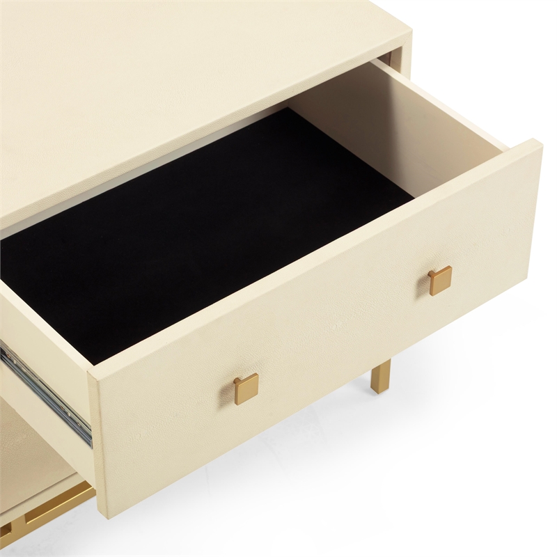 Pesce Cream Shagreen Nightstand
