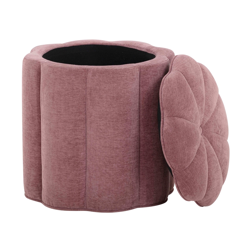 Fleur Mauve Storage Ottoman