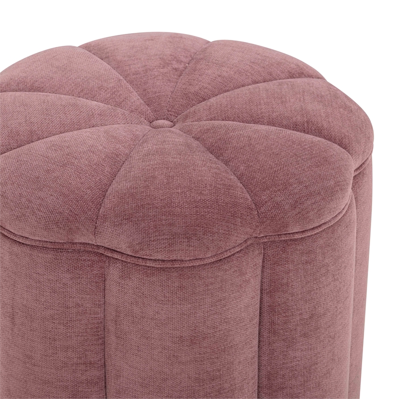 Fleur Mauve Storage Ottoman