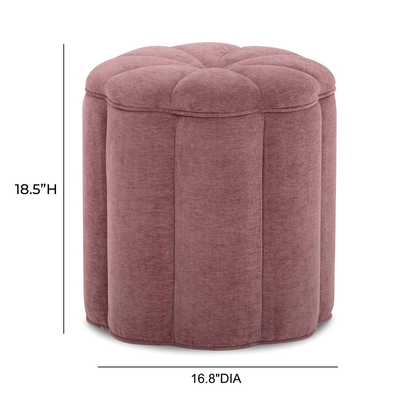 Fleur Mauve Storage Ottoman