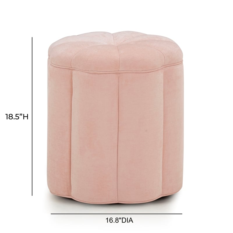 Fleur Pink Storage Ottoman