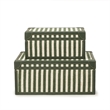 Kora Green Cotton Jute Jewelry Box Set