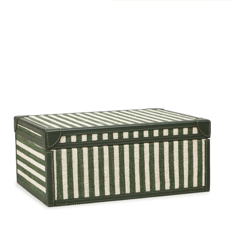 Kora Green Cotton Jute Jewelry Box Set