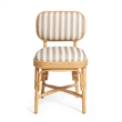 Dorine Khaki Striped Dining Chair