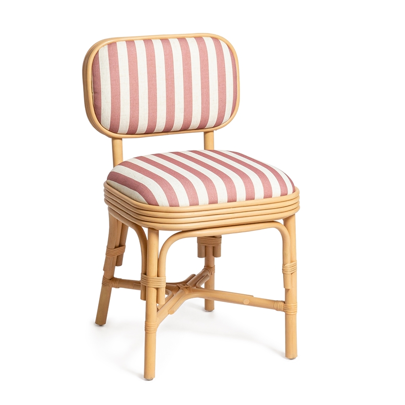 Dorine Cherry Striped Dining Chair