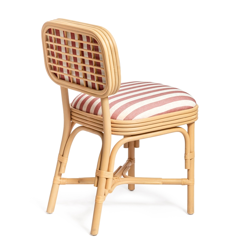 Dorine Cherry Striped Dining Chair