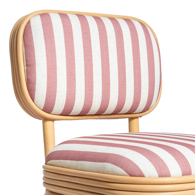 Dorine Cherry Striped Dining Chair