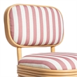 Dorine Cherry Striped Dining Chair