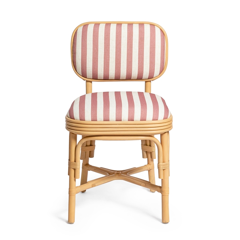 Dorine Cherry Striped Dining Chair