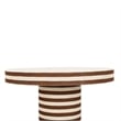 Lyra Natural Striped Cotton Jute Contract-Grade Coffee Table