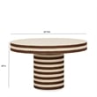 Lyra Natural Striped Cotton Jute Contract-Grade Coffee Table