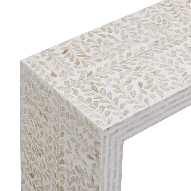 Cyprus Cream Capiz Shell Console Table