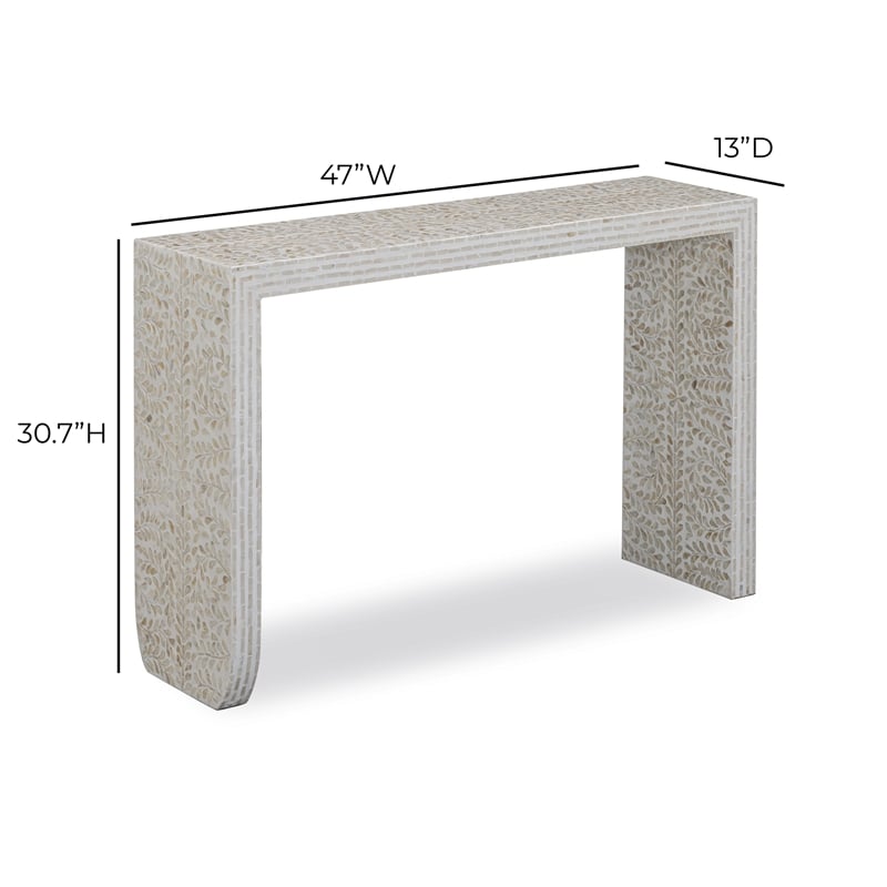 Cyprus Cream Capiz Shell Console Table