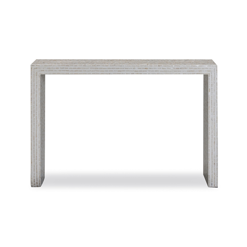 Cyprus Cream Capiz Shell Console Table