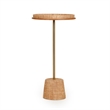 Saddle Natural Raffia Designer Side Table