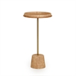 Saddle Natural Raffia Designer Side Table