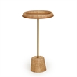 Saddle Natural Raffia Designer Side Table