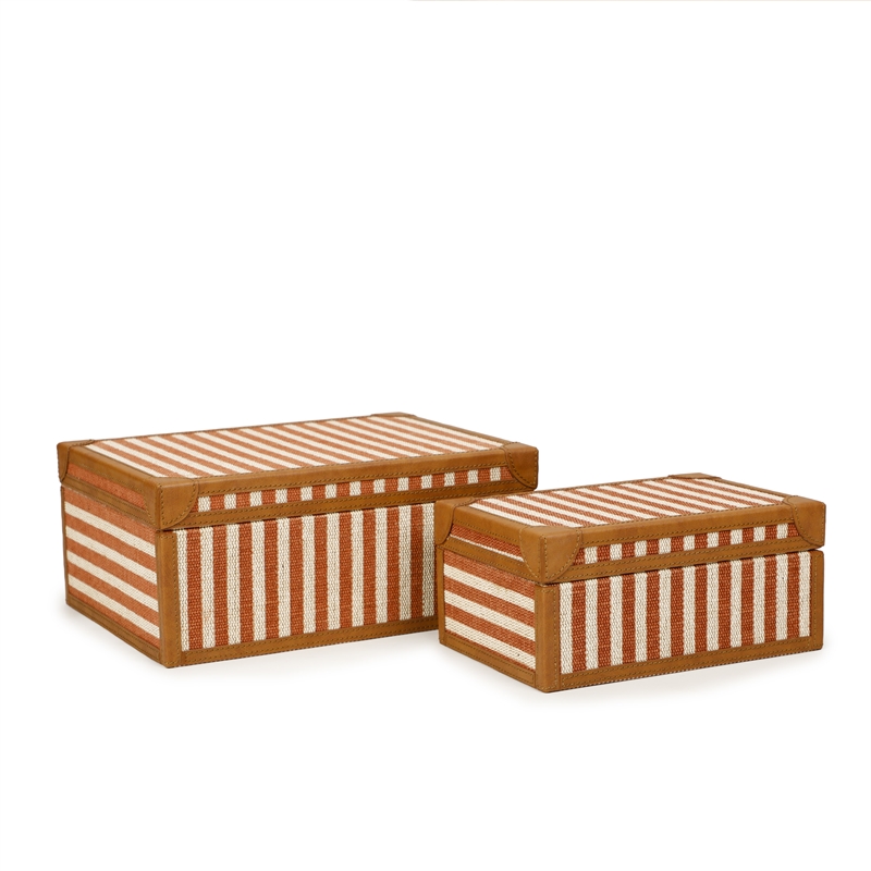 Kora Terracotta Cotton Jute Jewelry Box Set