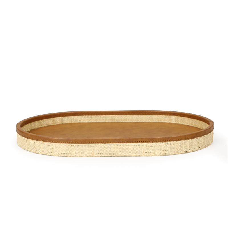 Hakiri Natural Raffia Medium Designer Storage Tray