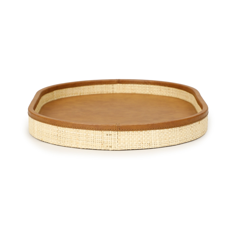 Hakiri Natural Raffia Medium Designer Storage Tray