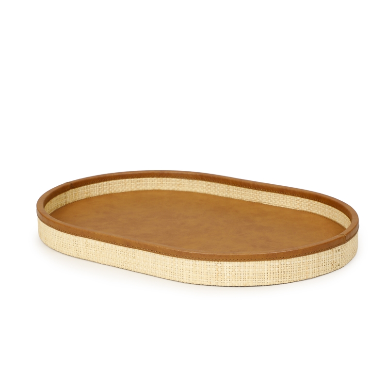 Hakiri Natural Raffia Medium Designer Storage Tray