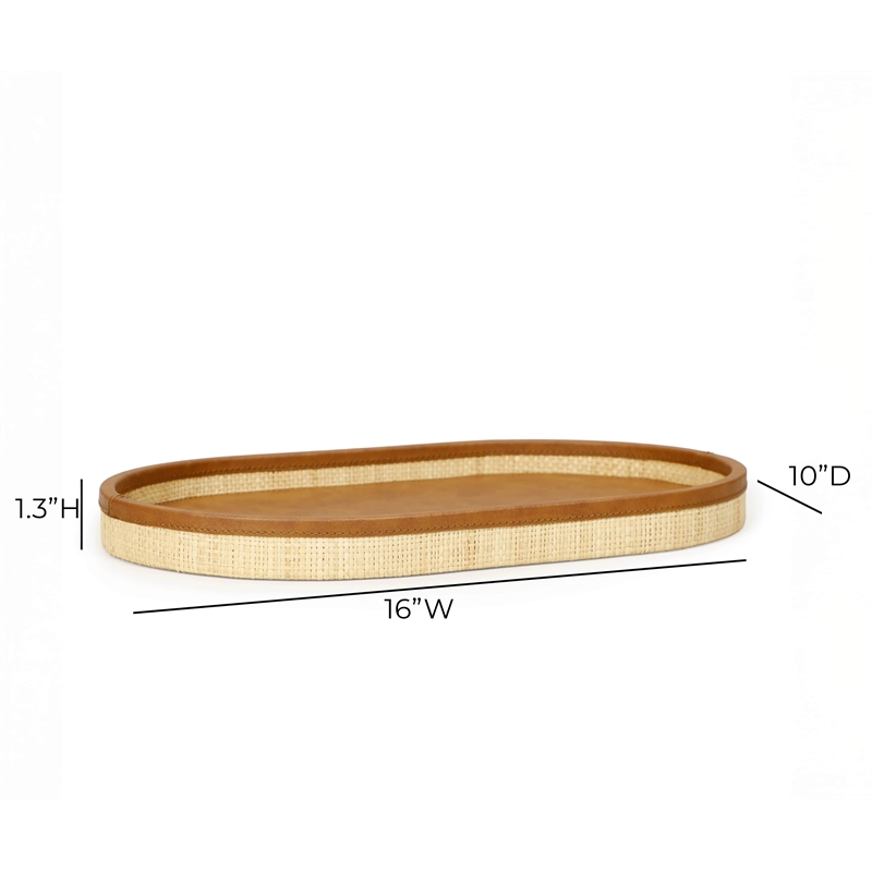 Hakiri Natural Raffia Medium Designer Storage Tray