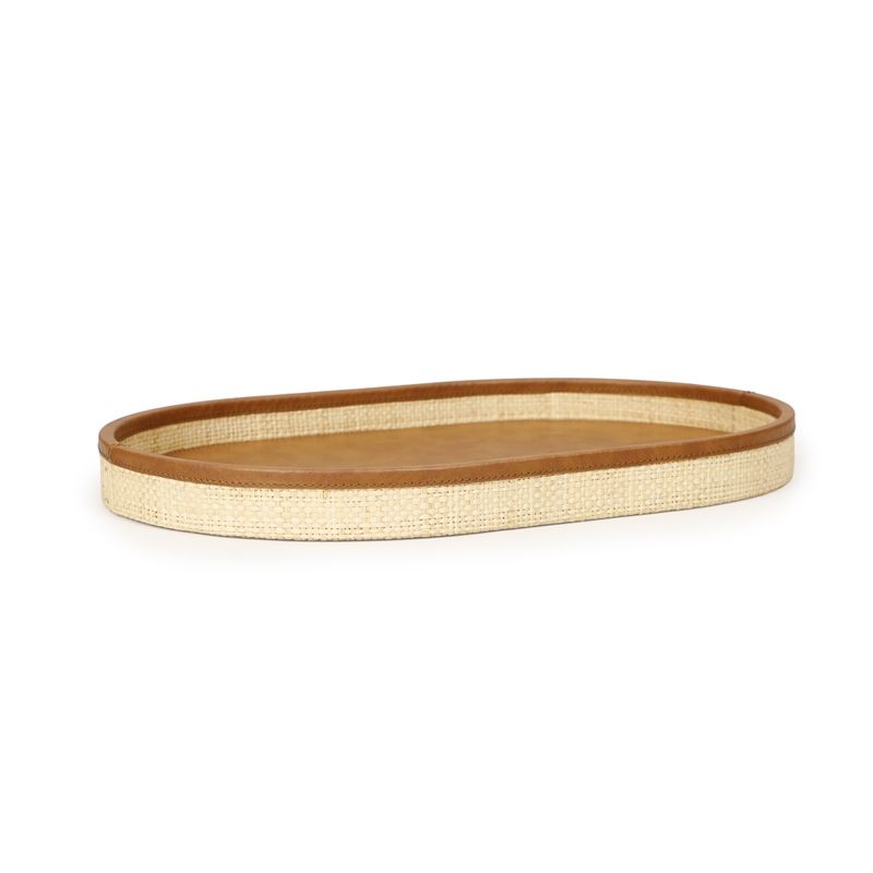 Hakiri Natural Raffia Medium Designer Storage Tray