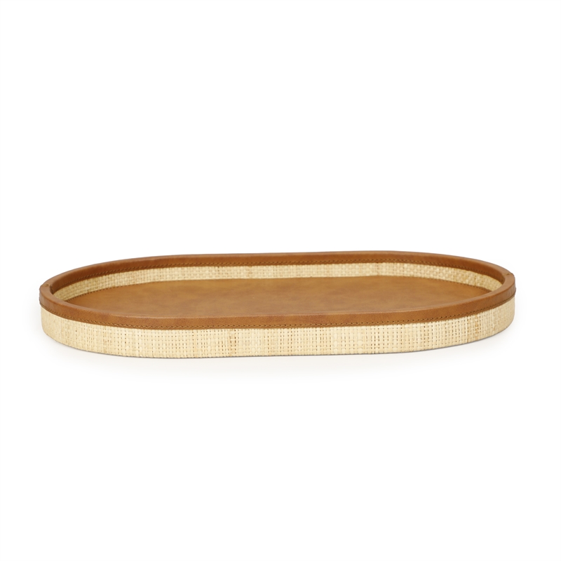 Hakiri Natural Raffia Large Designer Storage Tray