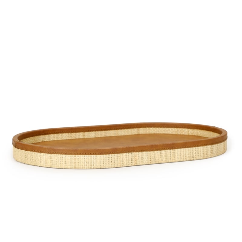 Hakiri Natural Raffia Large Designer Storage Tray