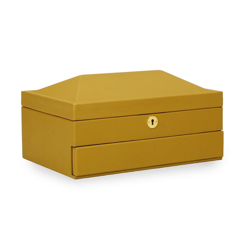 Knox Mustard Yellow Vegan Leather Contract-Grade Jewelry Box