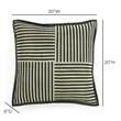 Kora Green Cotton Jute Throw Pillow