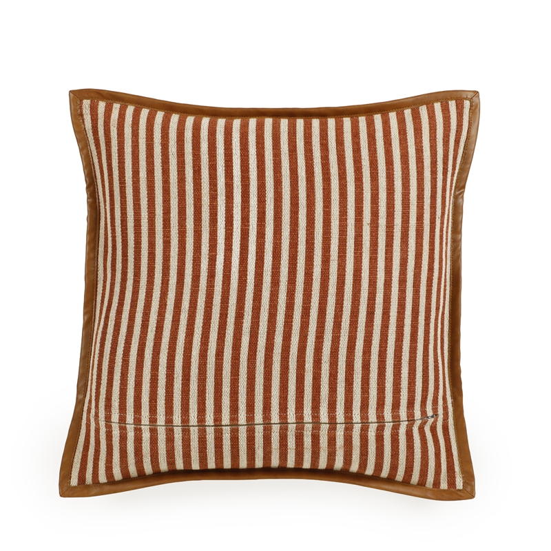 Kora Terracotta Cotton Jute Throw Pillow