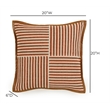 Kora Terracotta Cotton Jute Throw Pillow