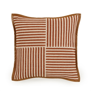 Kora Terracotta Cotton Jute Throw Pillow