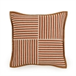 Kora Terracotta Cotton Jute Throw Pillow