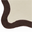 Chocolate on Cream Organic Cotton / Linen Wavy Challah Cover